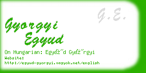 gyorgyi egyud business card